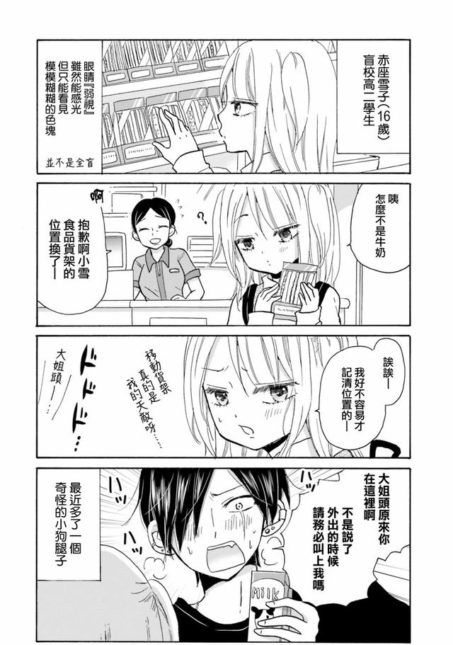 漫画 不良少年与拄导盲拐的少女