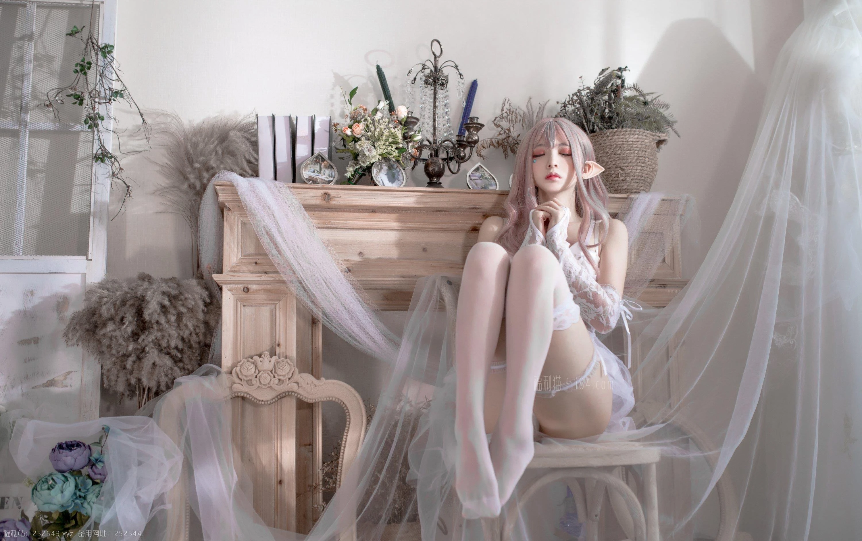 【喵糖映画系列】VOL.181纯白精灵[26p]