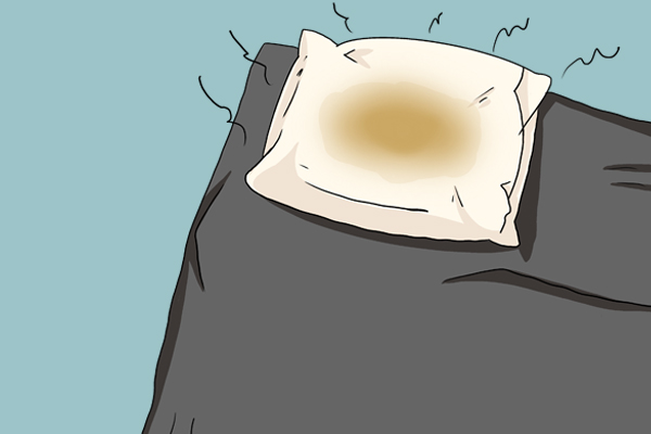 pillows turning yellow