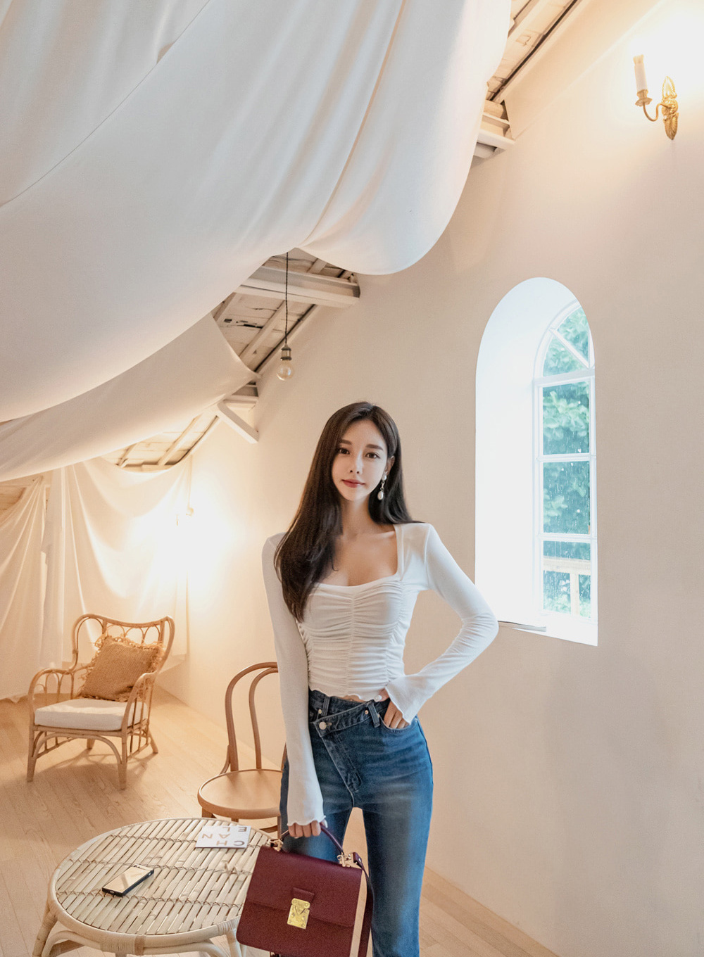 孙允珠丨芝麻螺纹水磨石典雅酷炫西装